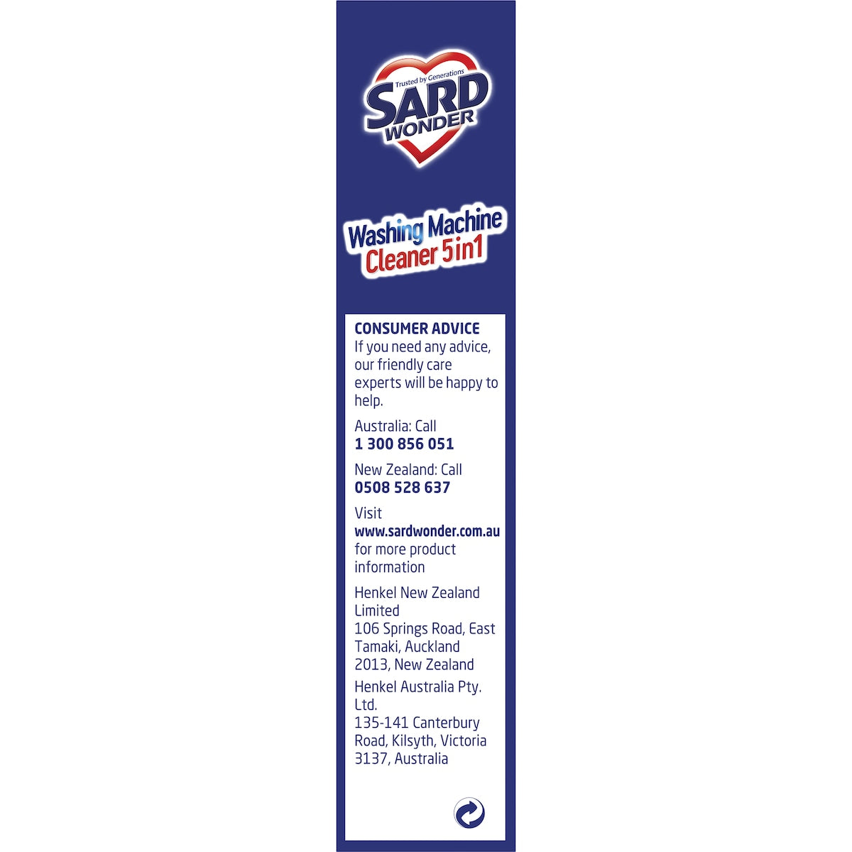 Sard Washing Machine Cleaner Antibacterial Disinfectant 2 Pack