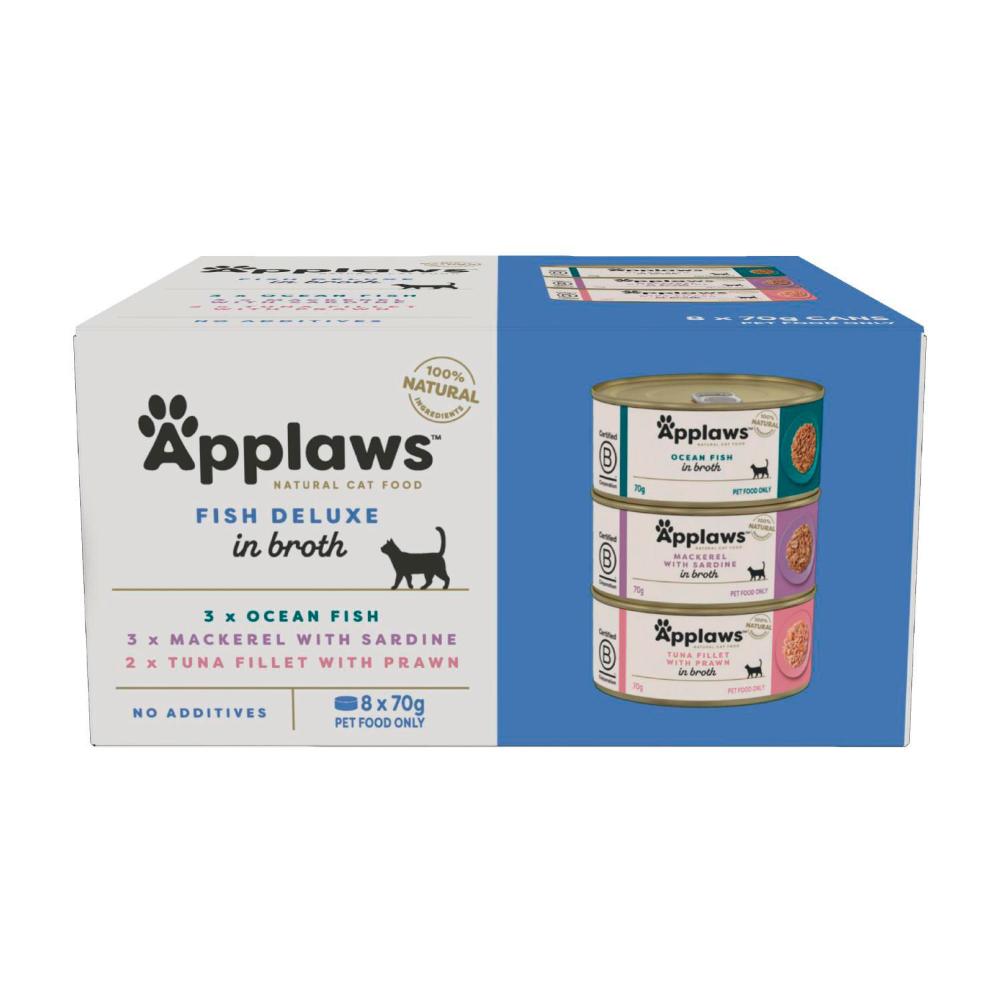 Applaws Tin Mp Fish Deluxe Selection Cat Food 8x70g - 8 pack