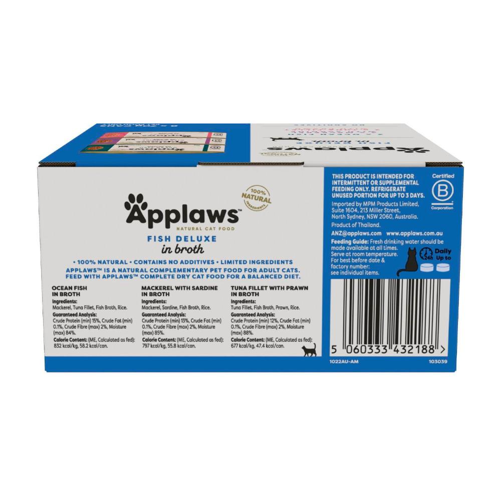 Applaws Tin Multipack Fish Deluxe Selection Cat Food 8x70g - 8 pack