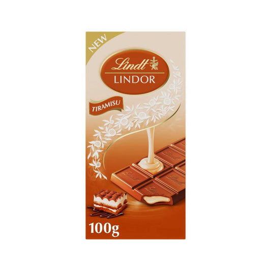 Lindt Lindor Tiramisu Milk Chocolate Block - 100g