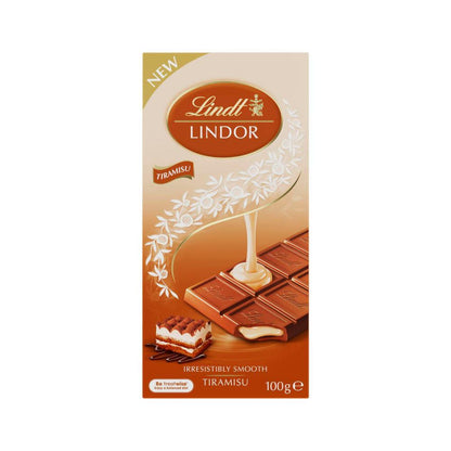 Lindt Lindor Tiramisu Milk Chocolate Block - 100g
