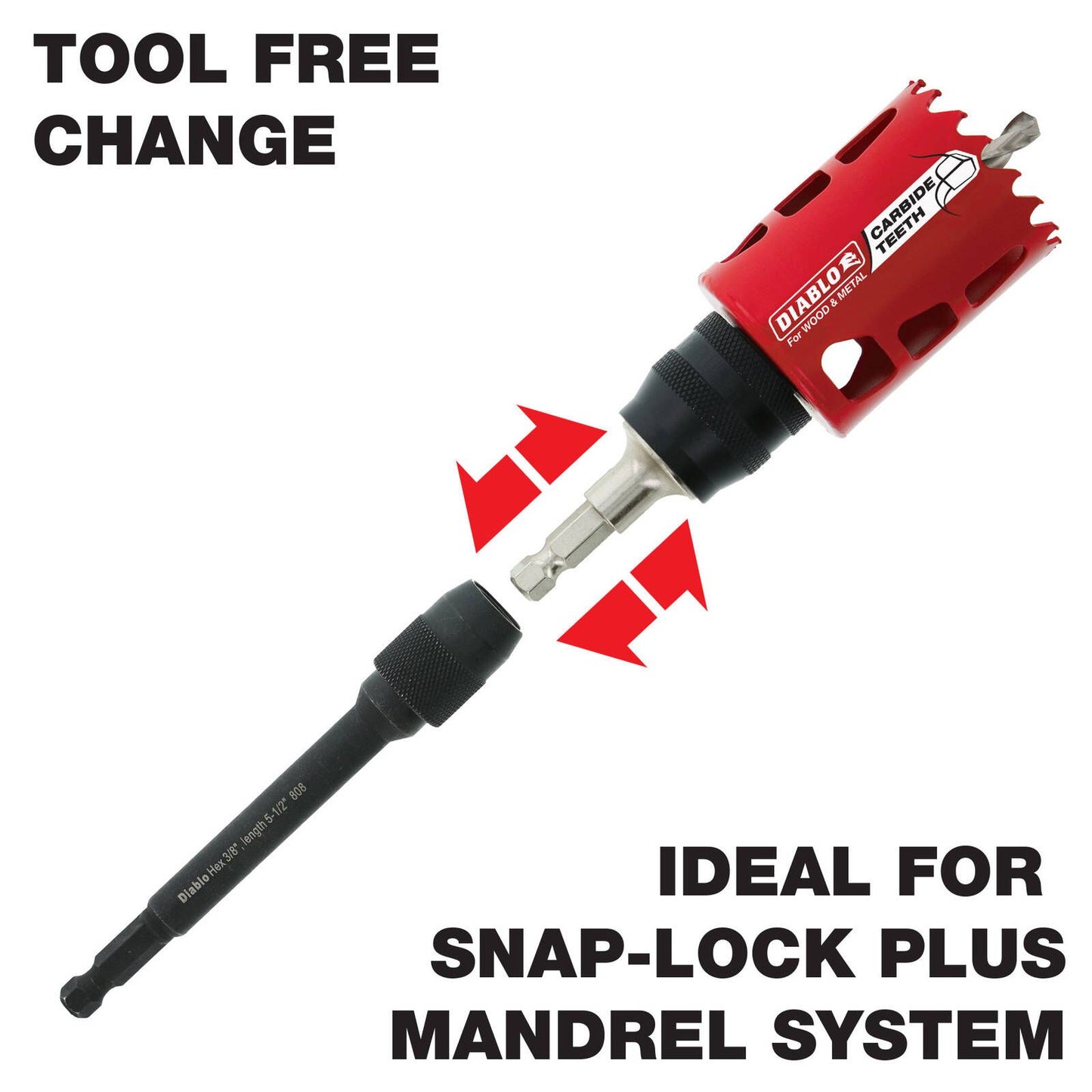 Diablo Universal Extension for Drills - 140mm
