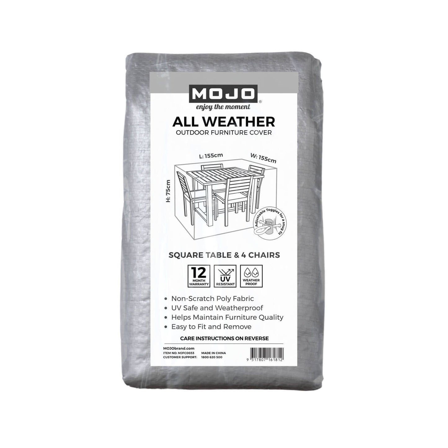 Mojo Square Table & Chairs Cover - 1550 x 750mm