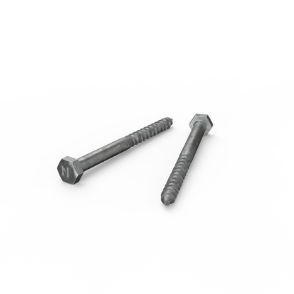 Zenith Hot Dip Galvanised Hex Head Coach Screws - M6 x 75mm - 25 Pack