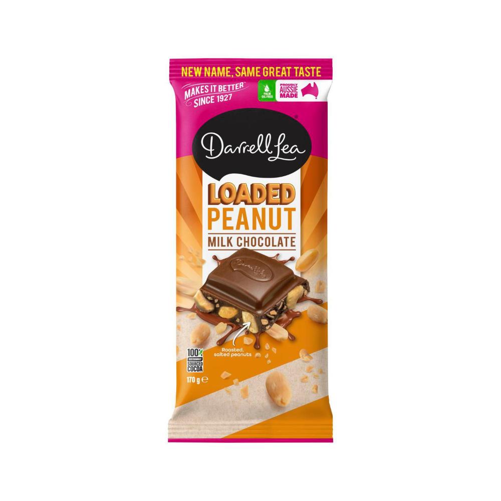Darrell Lea Double Peanut Block Chocolate - 170g
