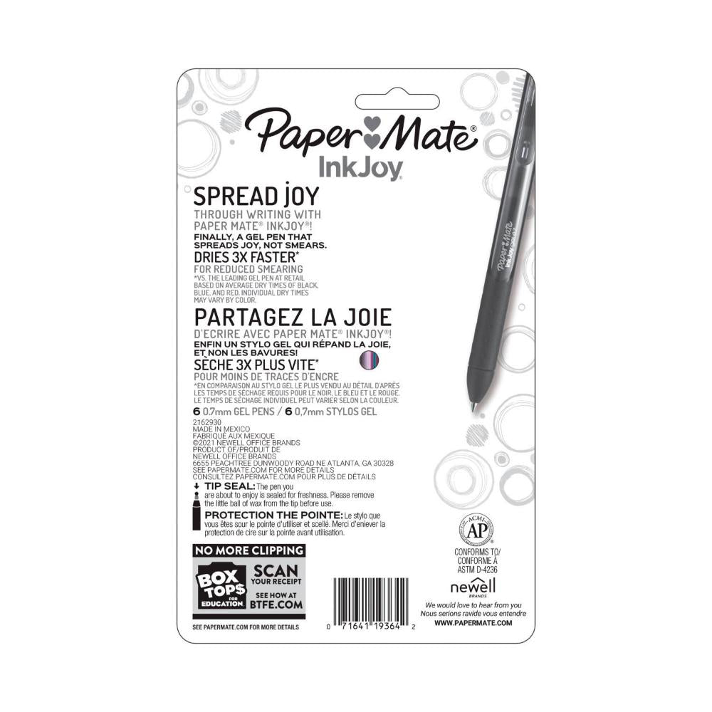Papermate Inkjoy Gel Pens - 6 Pack