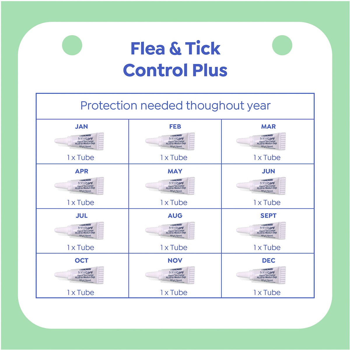 Total Care Flea & Tick Control Plus For Medium Dogs Each