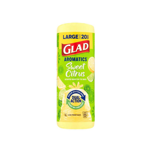 Glad Aromatics Kitchen Tidy Bags Sweet Citrus Large - 20 Pack