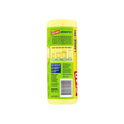 Glad Aromatics Kitchen Tidy Bags Sweet Citrus Large - 20 Pack
