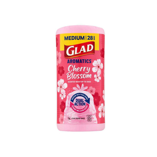 Glad Aromatics Kitchen Tidy Bags Cherry Blossom Medium - 28 Pack