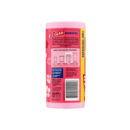 Glad Aromatics Kitchen Tidy Bags Cherry Blossom Medium - 28 Pack