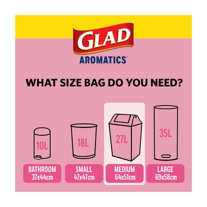 Glad Aromatics Kitchen Tidy Bags Cherry Blossom Medium - 28 Pack