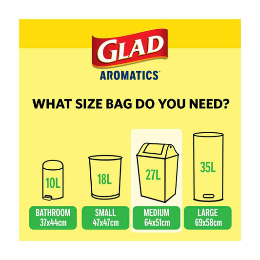 Glad Aromatics Kitchen Tidy Bags Sweet Citrus Medium - 28 Pack