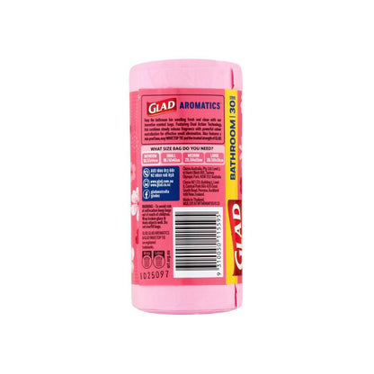 Glad Aromatics Bathroom Tidy Bags Cherry Blossom - 30 Pack