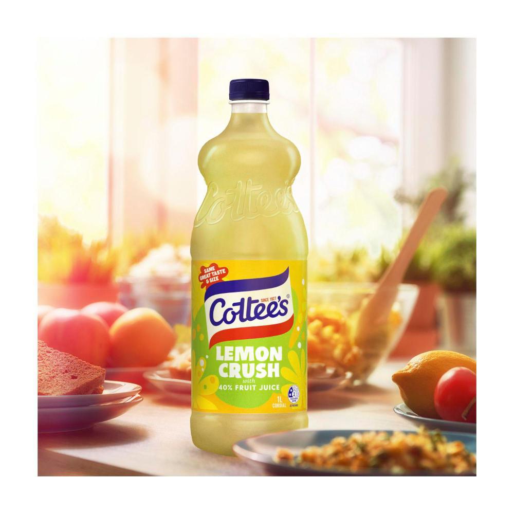 Cottee's Cordial Lemon Crush - 1L
