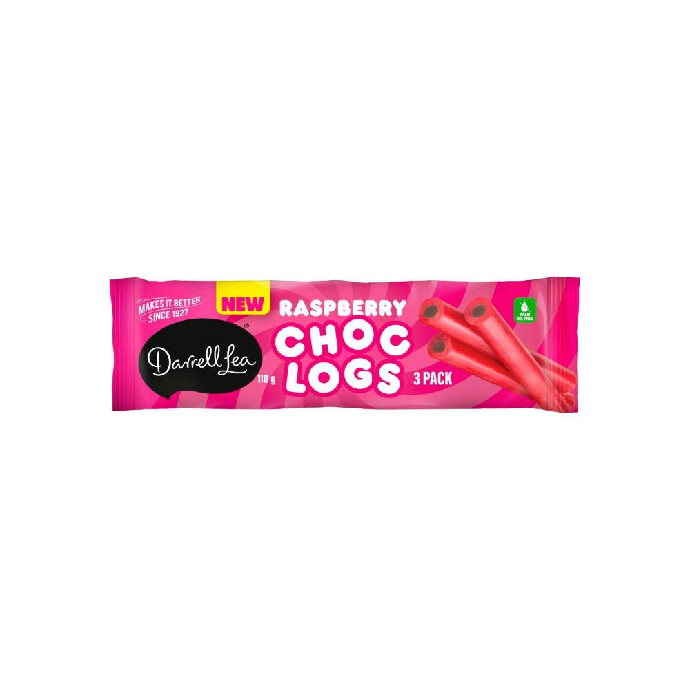Darrell Lea Triple Chocolate Raspberry Logs - 110g