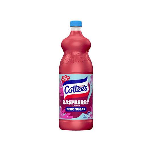 Cottee's Cordial Raspberry Zero Sugar - 1L
