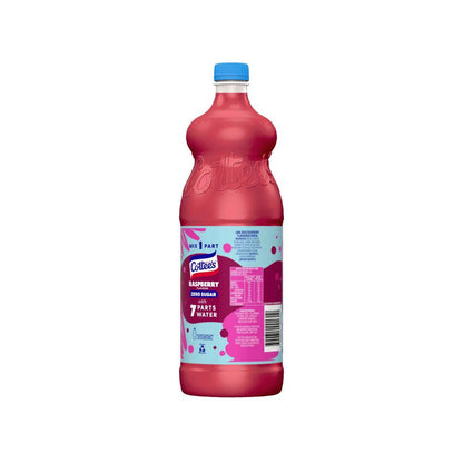 Cottee's Cordial Raspberry Zero Sugar - 1L