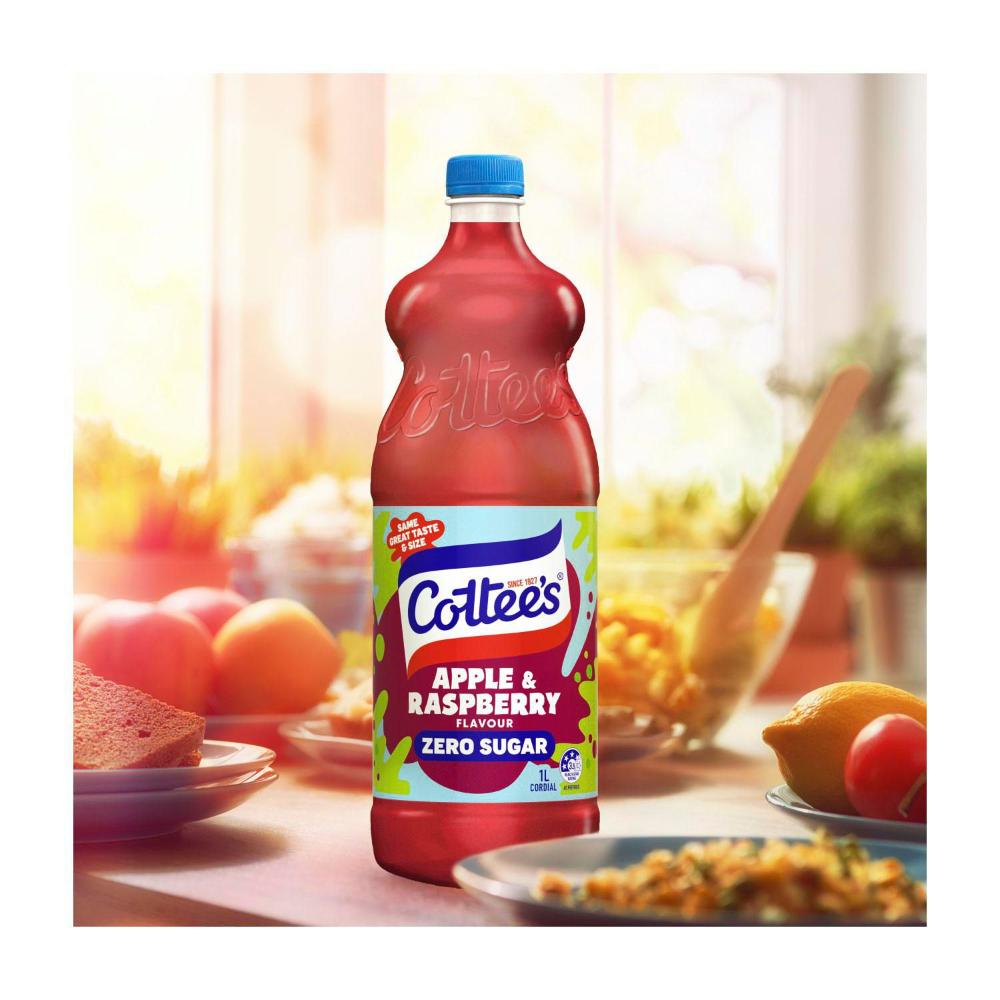 Cottee's Cordial Apple Raspberry Zero Sugar - 1L
