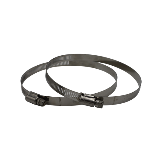 Pacific Air 125mm Stainless Steel Worm Clamps 2 Pack