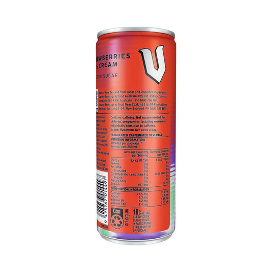 V Energy Drink Strawberries & Cream - 250mL