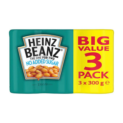Heinz Baked Beans No Added Sugar 3 Pack - 300g