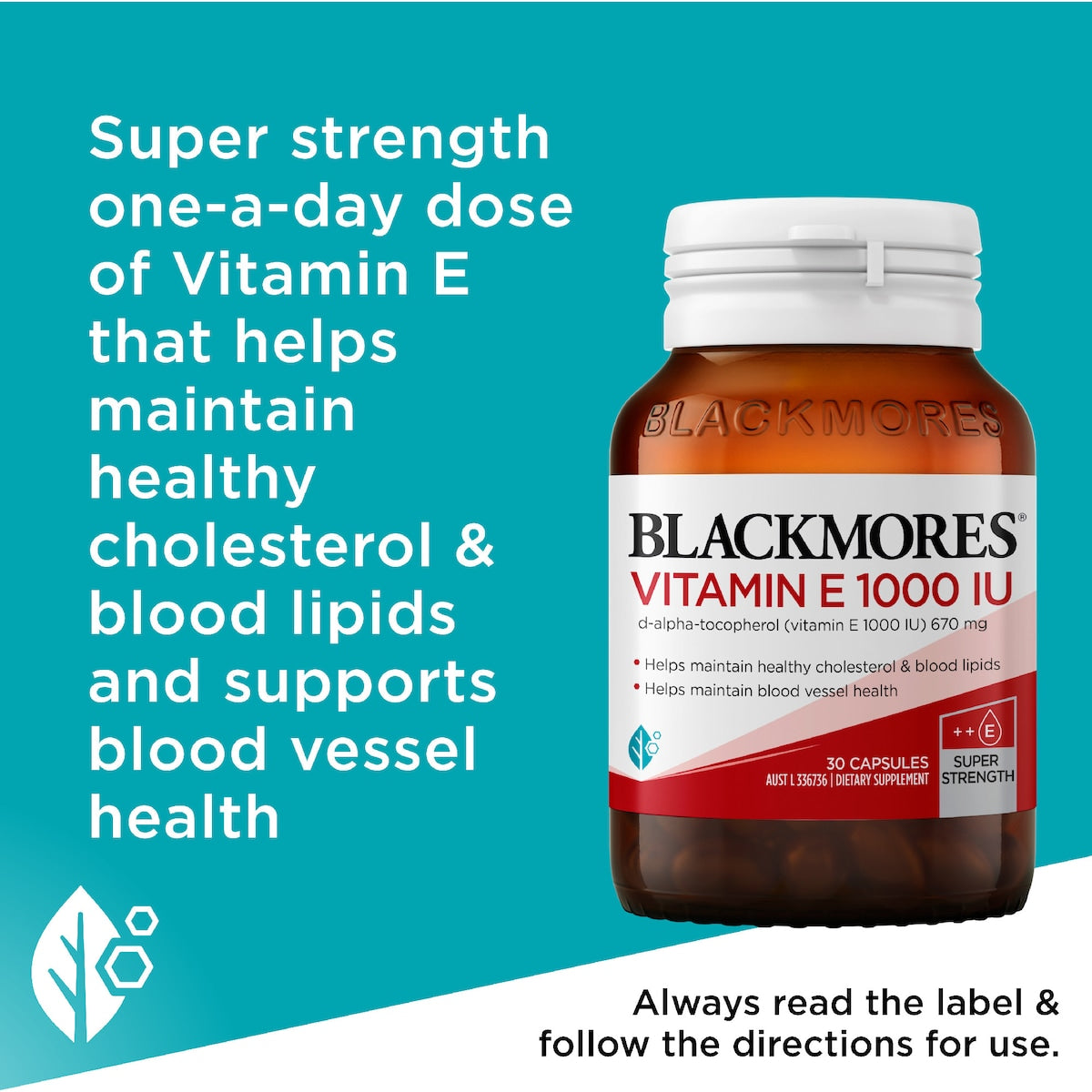 Blackmores Vitamin E 1000iu Cholesterol Health Capsules 30 Pack