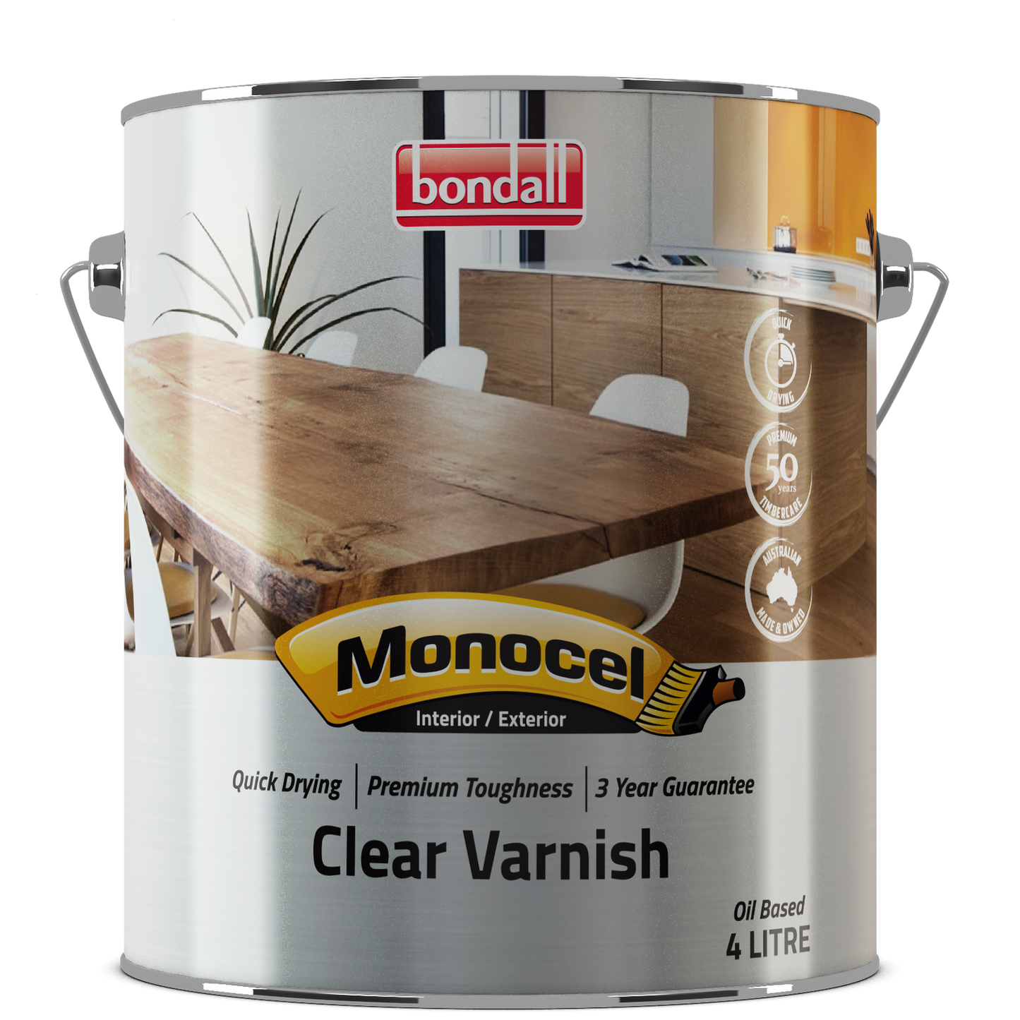 Bondall Monocel Clear Varnish - 4L