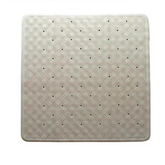 Barelli Non Slip White Rubber Bath Mat 53x53cm