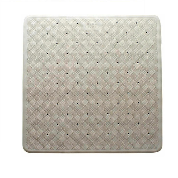 Barelli Non Slip White Rubber Bath Mat 53x53cm