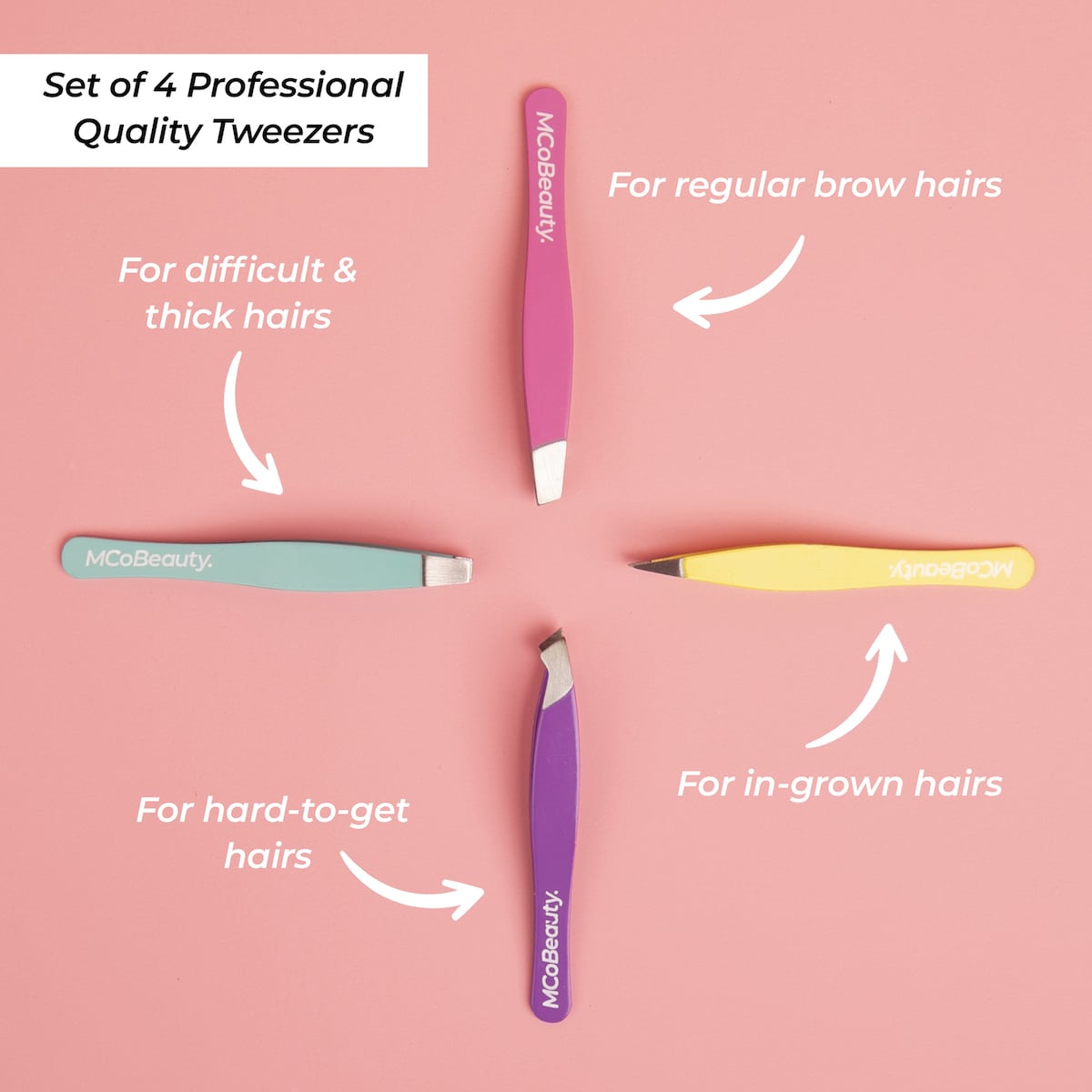 Mcobeauty Perfect Tweezers 4 Pack