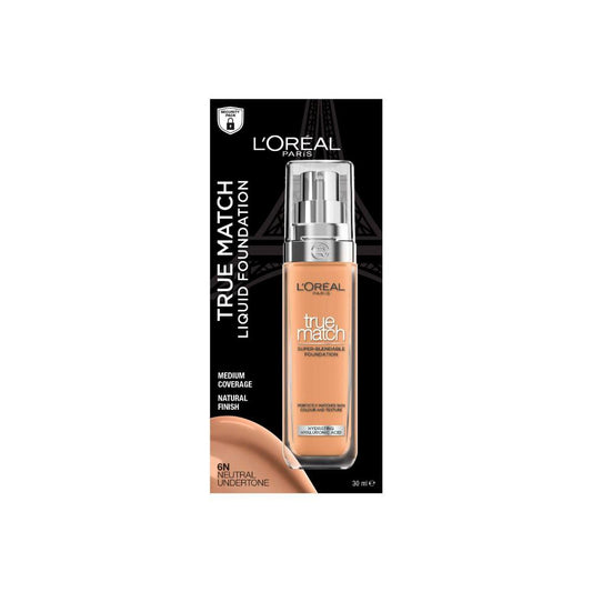 L'oreal Paris True Match Liquid Foundation N6 Honey - 30mL