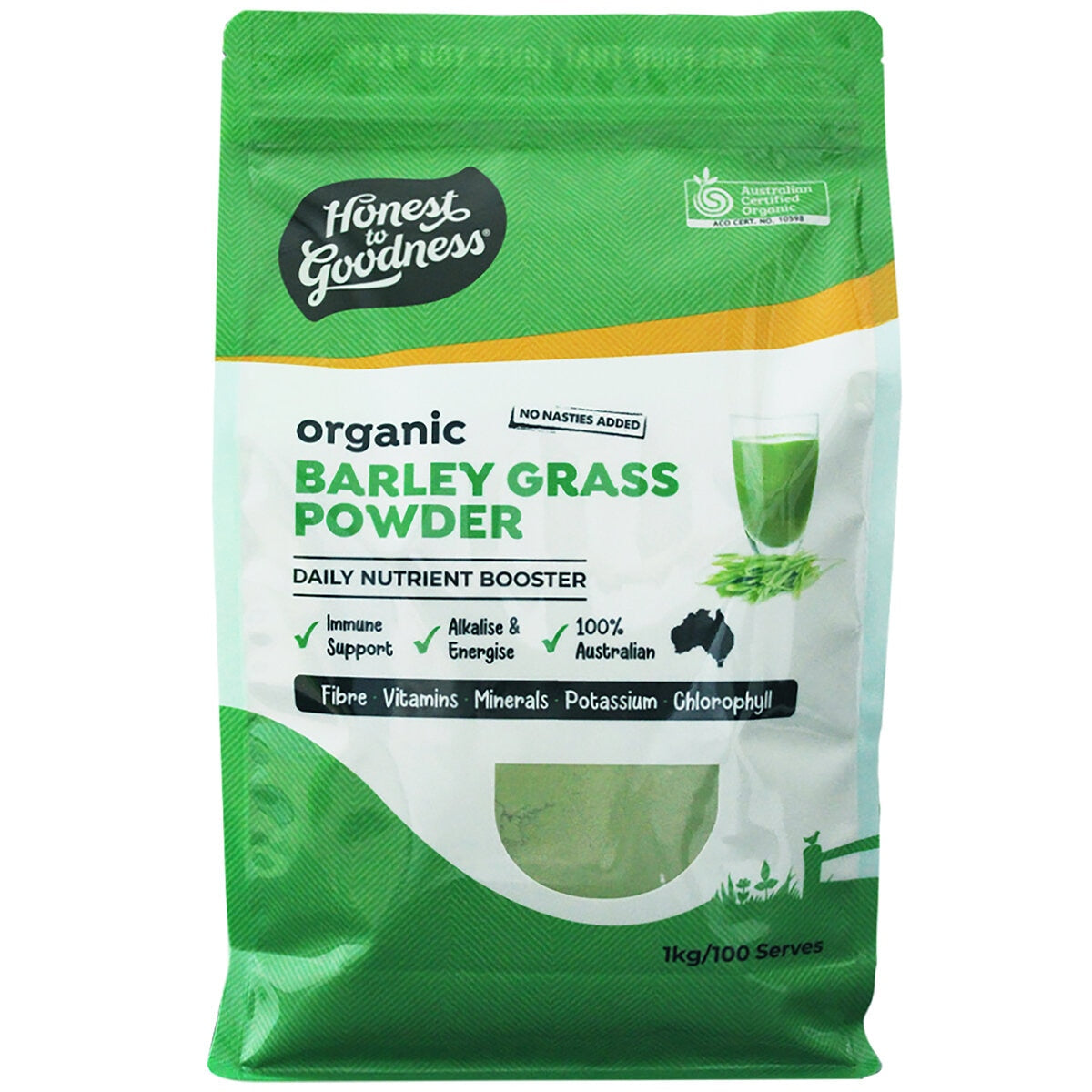 Honest to Goodness Organic Australian Barley Grass Powder 1kg