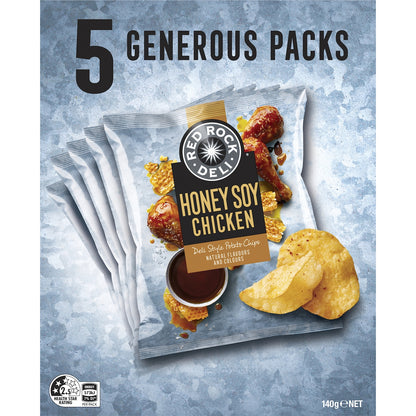 Red Rock Deli Honey Soy Chicken Potato Chips 28g X 5 Pack
