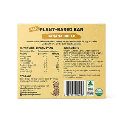 Sprout Kids Bar Banana Bread Bar 4 Pack - 100g