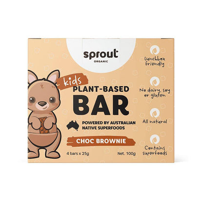 Sprout Kids Bar Choc Brownie Bar 4 Pack - 100g