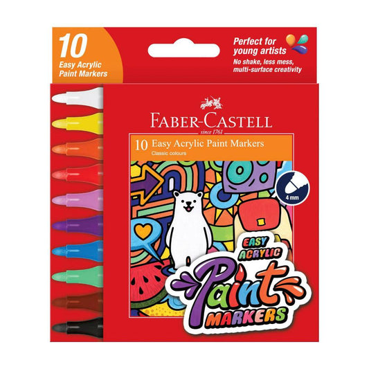 Faber Castell Easy Acrylic Markers - 10 Pack