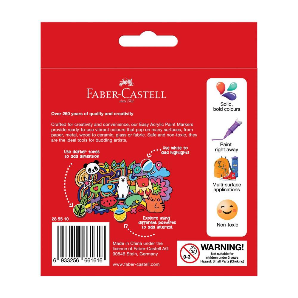 Faber Castell Easy Acrylic Markers - 10 Pack