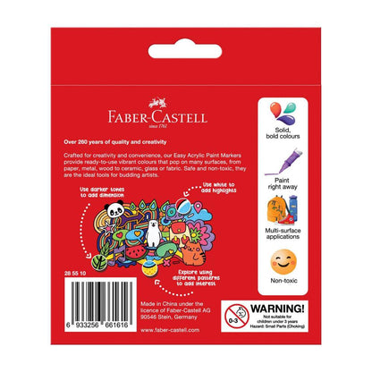Faber Castell Easy Acrylic Markers - 10 Pack