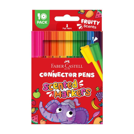 Faber Castell Connector Pen Scented Markers - 10 Pack