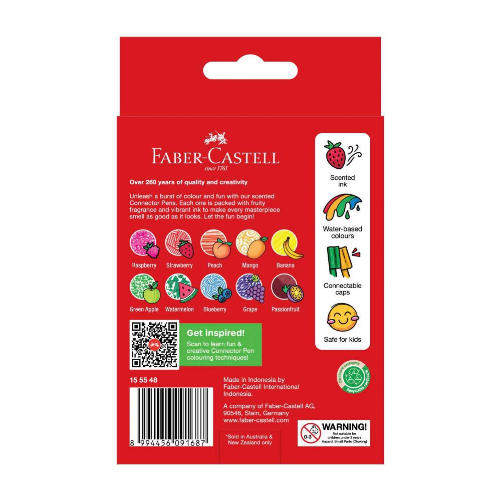 Faber Castell Connector Pen Scented Markers - 10 Pack