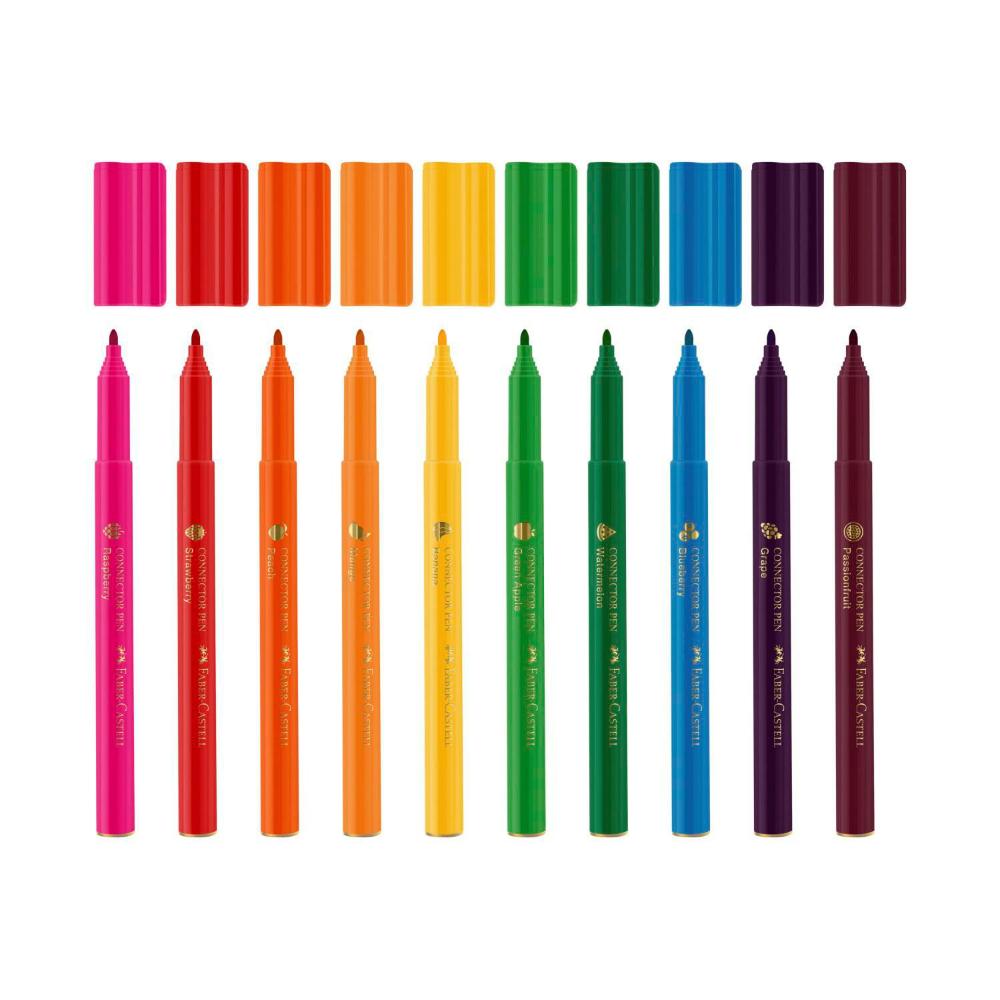 Faber Castell Connector Pen Scented Markers - 10 Pack