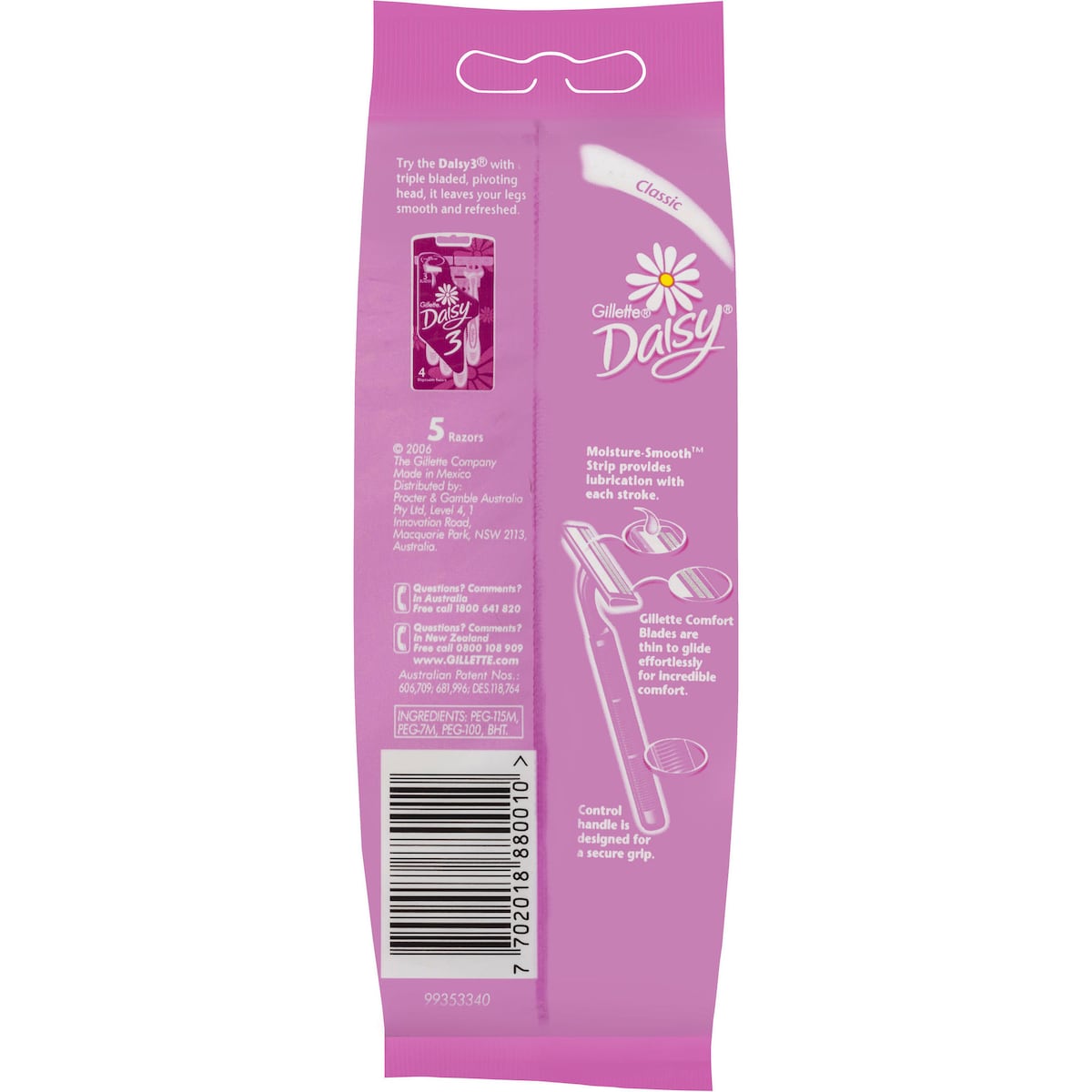 Gillette Venus Daisy Classic Disposable Razors 5 Pack