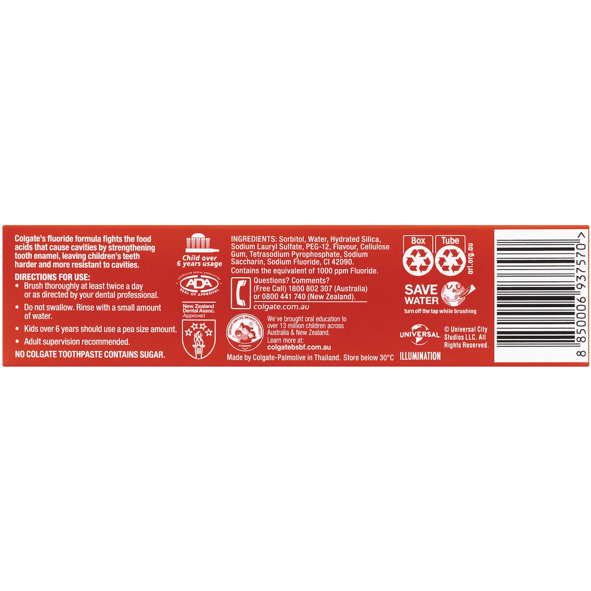 Colgate Kids Toothpaste Minions 6+ Years Mint 90g