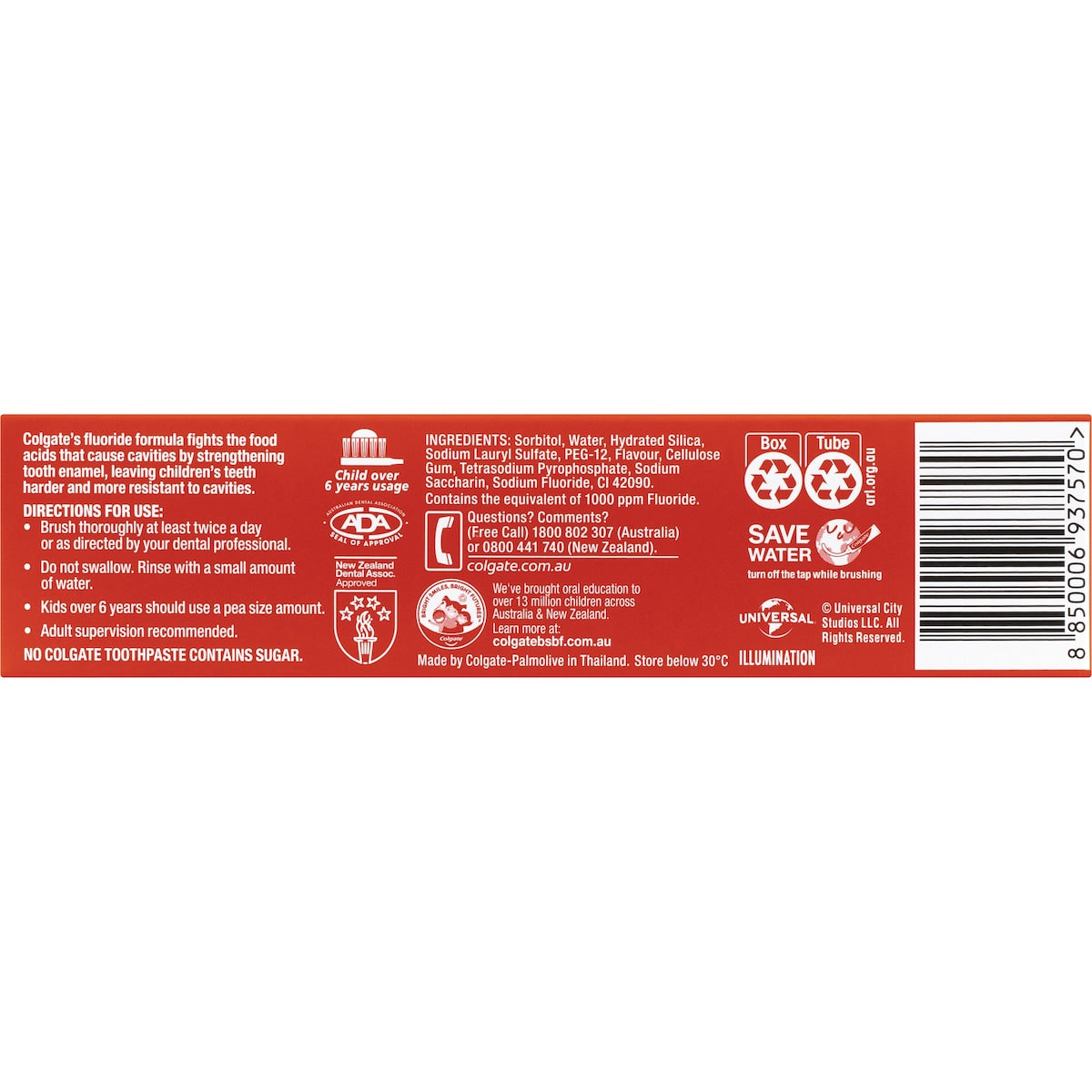 Colgate Kids Toothpaste Minions 6+ Years Mint 90g