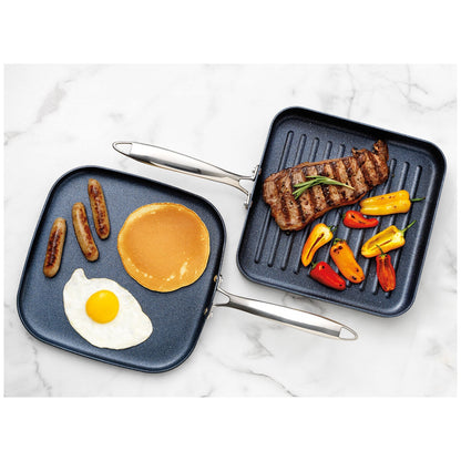 Granitestone Diamond Pro Grill And Griddle Set 2 Piece