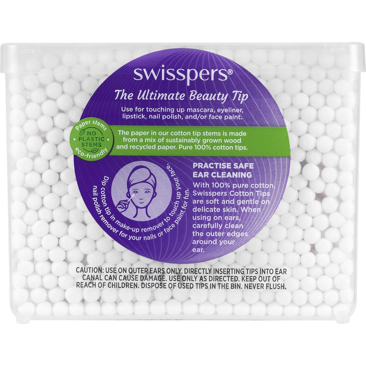 Swisspers Paper Cotton Stems 400 Pack