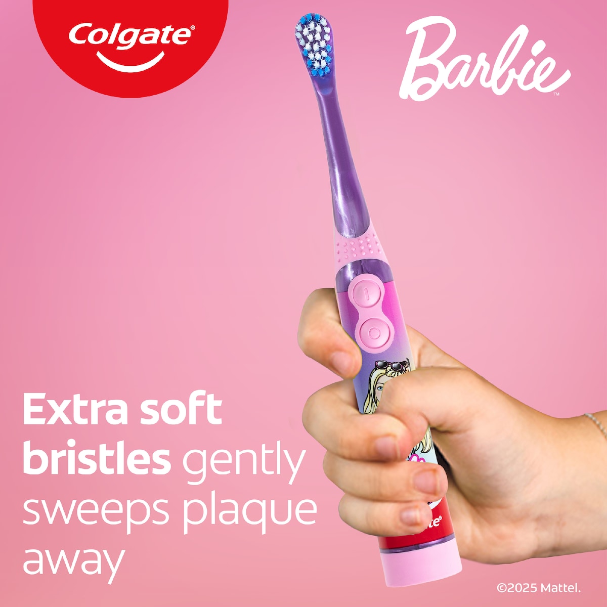 Colgate Kids Toothbrush Battery Sonic Barbie Extra Soft For 3+ Years Each