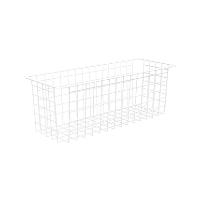 Flexi Storage White Wire Basket - 2 Runner - Half Width - Steel - Versatile