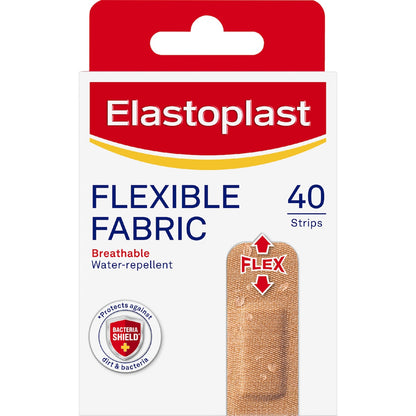 Elastoplast Flexible Fabric Breathable Plasters For Wound Protection 40 Pack